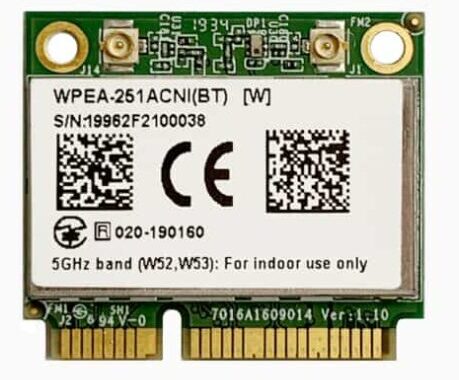 802.11ac/a/b/g/n Wi-Fi Combo Half Mini PCIe Module (WiFi 5), Qualcomm QCA6174A-5, 2T2R