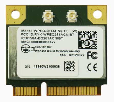 802.11ac/a/b/g/n Wi-Fi Combo Half Mini PCIe Module (WiFi 5), Qualcomm QCA6174A-5, 2T2R